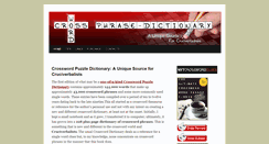 Desktop Screenshot of crosswordphrasedictionary.com